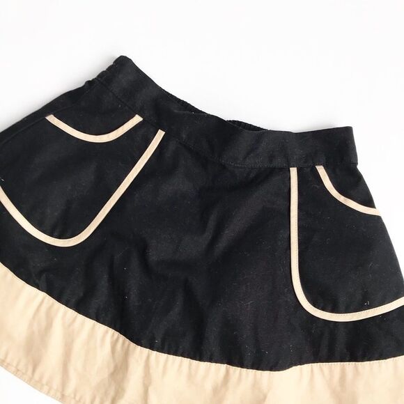 Janie & Jack black/cream skirt EUC 12-18 months - Picture 2 of 2